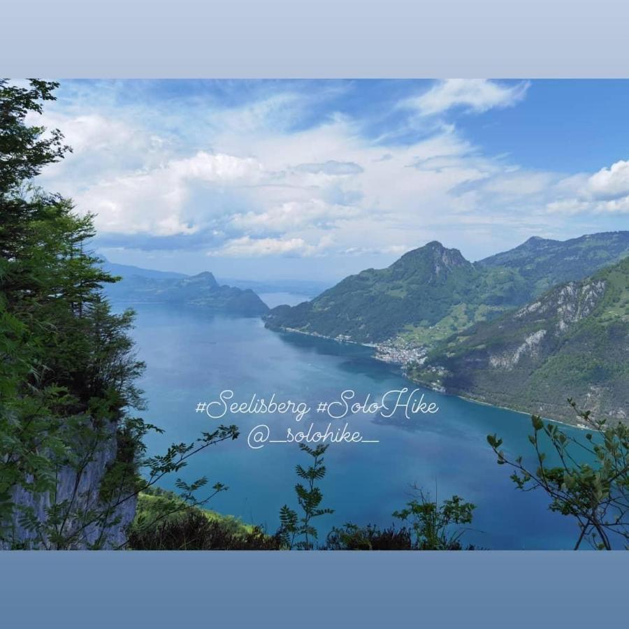 Schoene Ferienwohnung In Traumlage Fewo Solohike Seelisberg Buitenkant foto